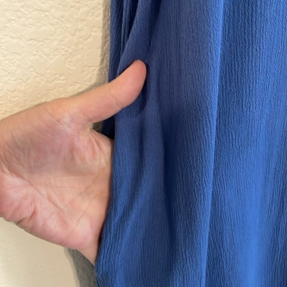 IJoah Women’s Maxi Dress Medium Blue Longline Lagenlook Coast Contemporary - Picture 5 of 13